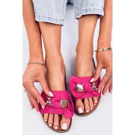 Sandale Kork-Flip-Flops mit Teddybär Loups Fuchsia - Inello rosa 1