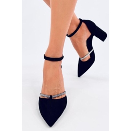 Ayari Schwarze Riemchenpumps mit hohem Absatz – Inello 2