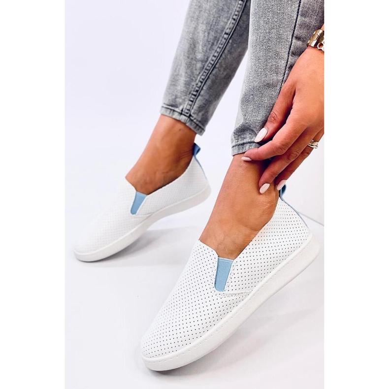 Jousse WEISS/BLAU Slip-on-Sneakers – Inello 1