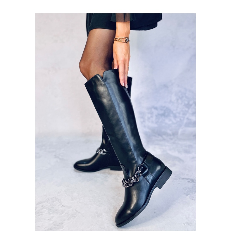 Daigle Black Damen-Vollnarbenstiefel – Inello schwarz 2