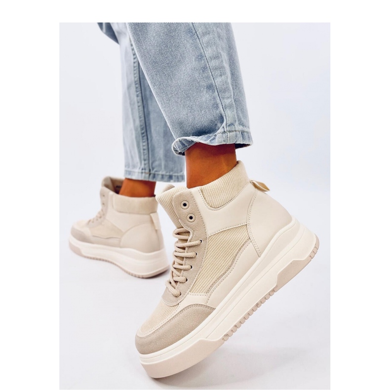 Riess Beige High-Top-Sneakers - Inello 2