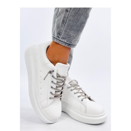 Sneakers mit Kristallschnürsenkel Serie WEISS/SILBER - Inello weiß 1