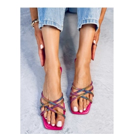 Sandalen-Flip-Flops mit Strasssteinen Rexha Fuchsia - Inello rosa 2