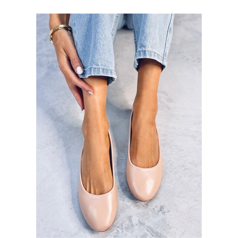 Ballerinas mit Ledereinsatz Tova Beige - Inello 1