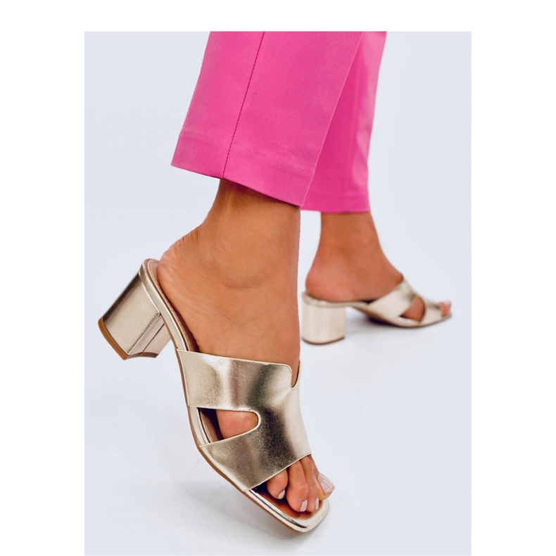 Vallon Gold hochhackige Flip-Flops-Sandale – Inello gelb 1