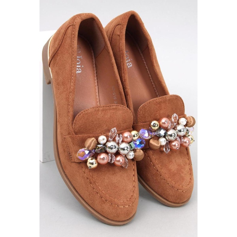 Anselme Kamel-Slipper mit Steinen – Inello braun 1