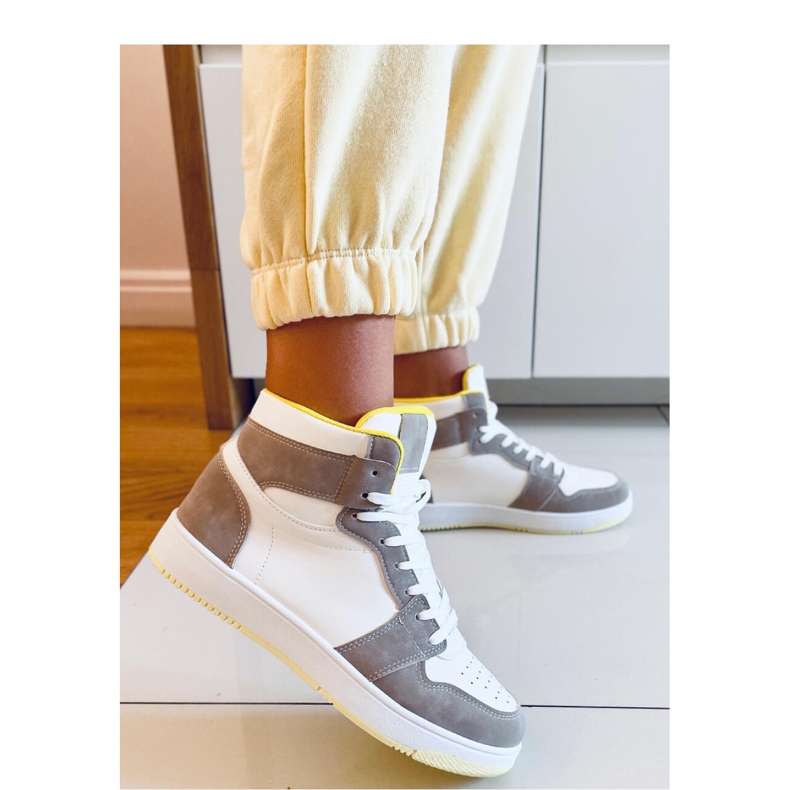 Dorcas Khaki-High-Top-Sneaker – Inello beige 1