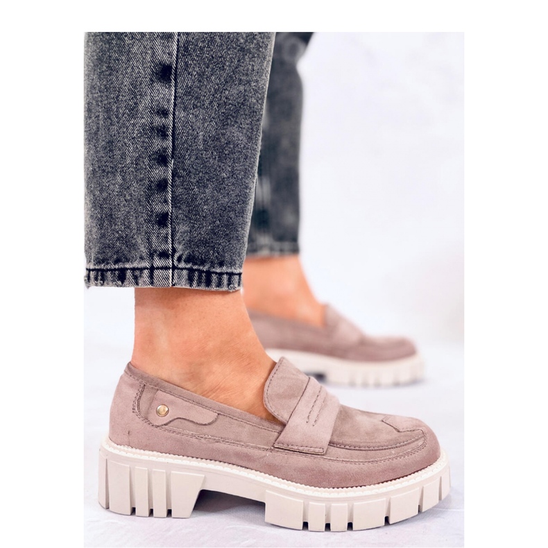 Chandra Khaki-Plateau-Loafer – Inello violett 2