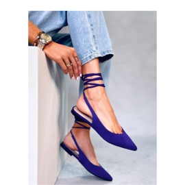 Dentoni Lila Ballerinas zum Schnüren – Inello violett 1