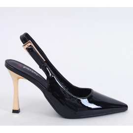 Lack-Stilettos mit offenem Absatz Mariot Black - Inello schwarz 1