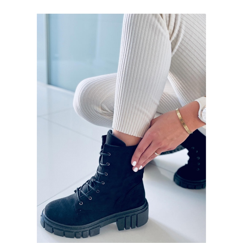 Kelis Schwarze Schnürstiefeletten - Inello 2