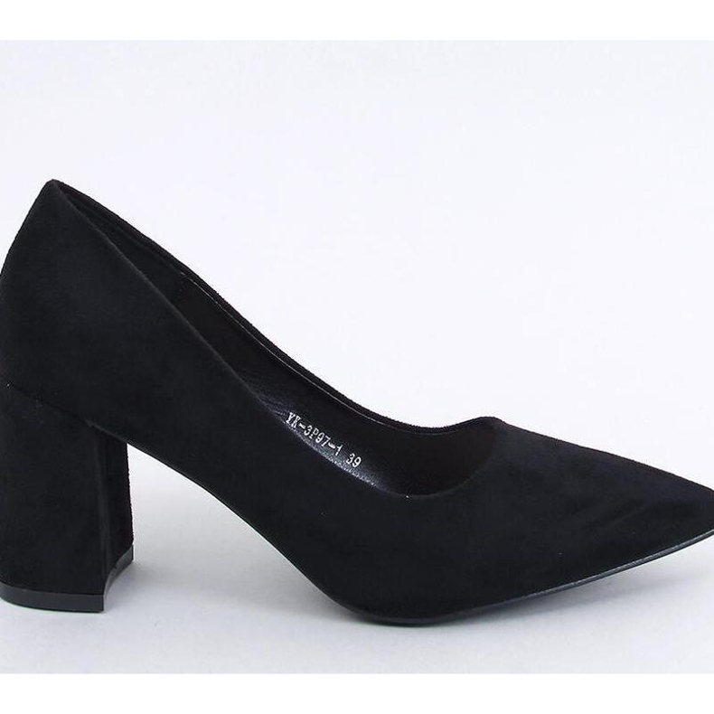 Clairay Schwarze Pumps mit weitem Absatz – Inello 1