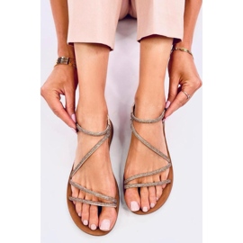 Leichte Damensandalen Prostis Gold - Inello gelb 1