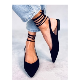 Dentoni Schwarze Ballerinas zum Schnüren – Inello 1