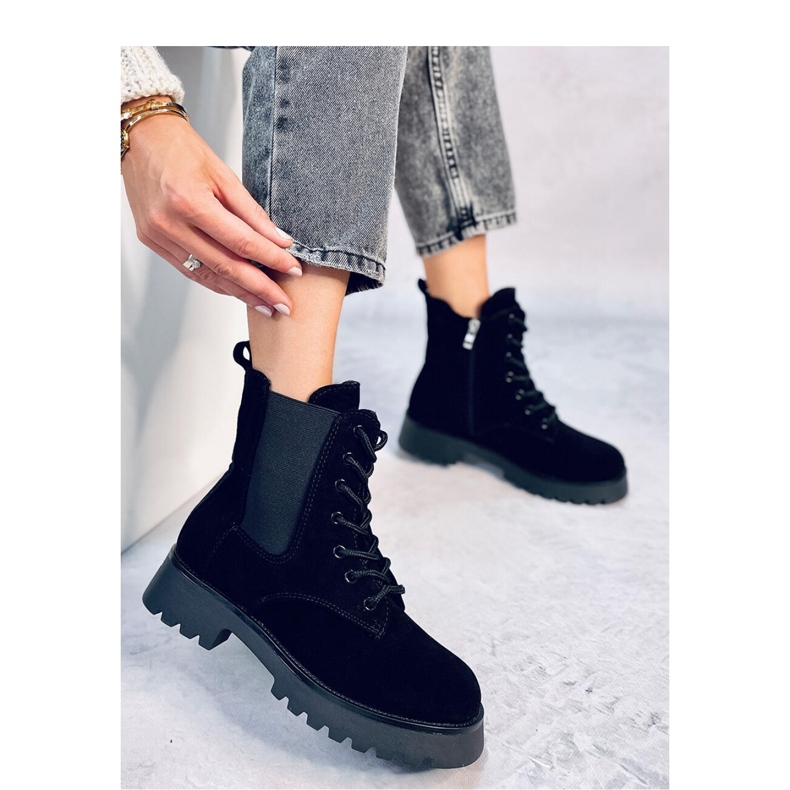 Franti Schwarze Chelsea-Schnürstiefel – Inello 2