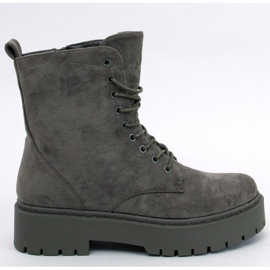 Burse Green Schnür-Plateau-Stiefeletten – Inello grün 1