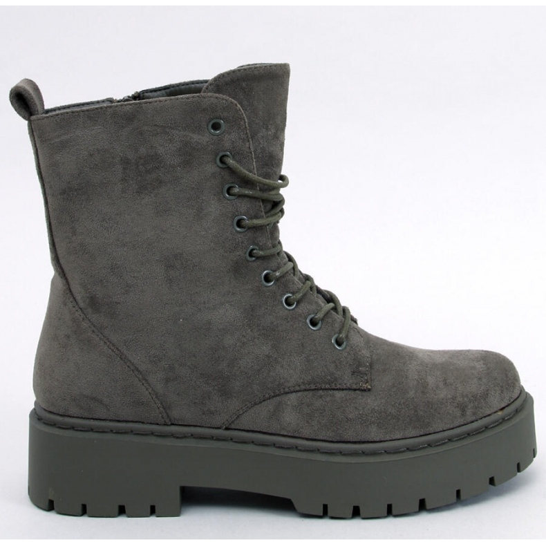 Burse Green Schnür-Plateau-Stiefeletten – Inello grün 1