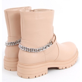 Cindy Nude Kettenstiefeletten – Inello beige 1