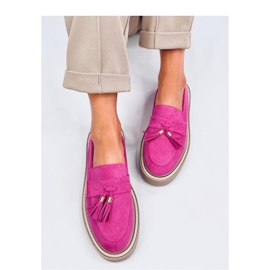 Trinity Fuchsia Plateau-Loafer mit Fransen – Inello rosa 2