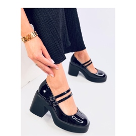 Lorai Schwarze Pumps mit weitem Absatz – Inello 1