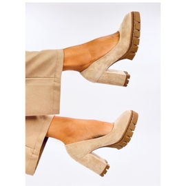 Angela Khaki High-Heel- und Plateau-Pumps – Inello grün 2