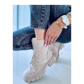 Kelis Beige Schnürstiefeletten - Inello 2