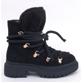 Shea Schwarze Schneestiefel aus Schaffell – Inello 1