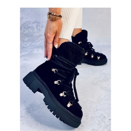 Shea Schwarze Schneestiefel aus Schaffell – Inello 2