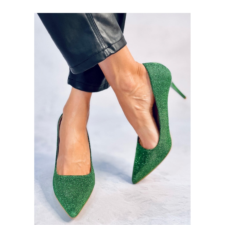Schillernde High Heels für Damen in Maineri-Grün – Inello 2