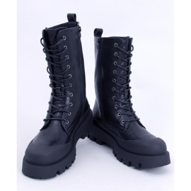 Knight Schwarze Stiefel mit Schnürstiefeln - Inello 1