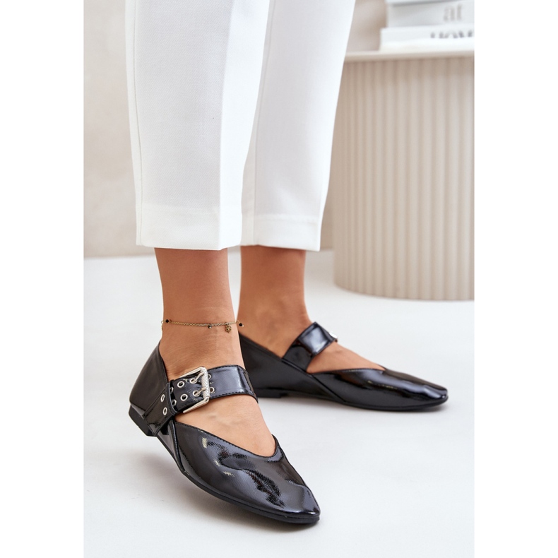 Step in style Ballerinas Modell Azirae 6689 Black Lakiert – Treten Sie ein mit Stil schwarz 1