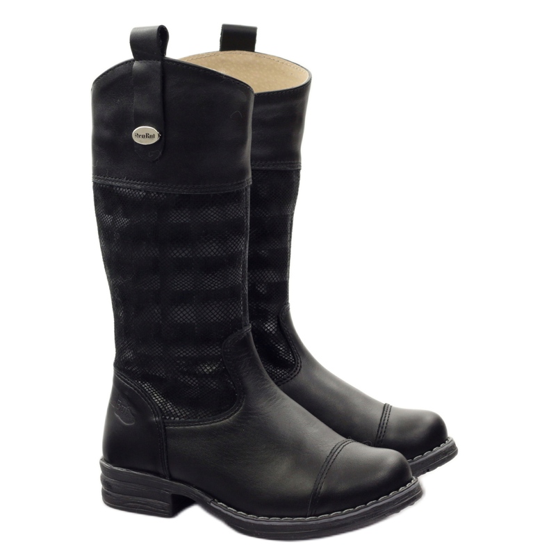 Ren But Ledermädchen Stiefel 322 3d Black Ren Aber schwarz 4