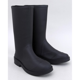 Matte Gummistiefel für Damen von Meness Black schwarz 1