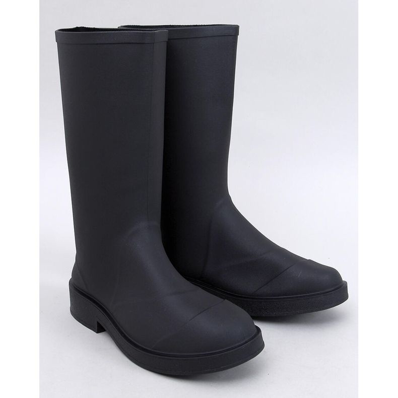 Matte Gummistiefel für Damen von Meness Black schwarz 1