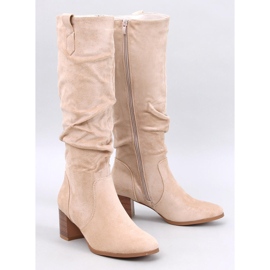 Pinsoni Beige Rüschenstiefel 1