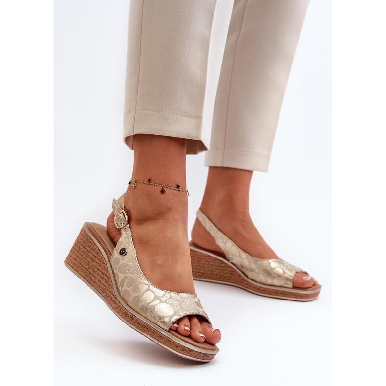 Step in style Sandalen Modell Sergio Leone SK301 Gold Snake – Treten Sie ein mit Stil gelb 1