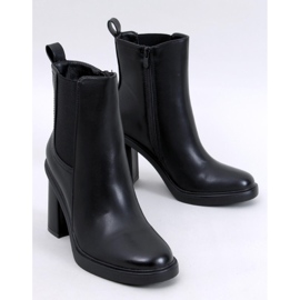 Lilley Schwarze Chelsea-Stiefel mit hohem Absatz 1