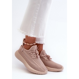 Rosafarbene Slip-On-Sportschuhe für Damen 1