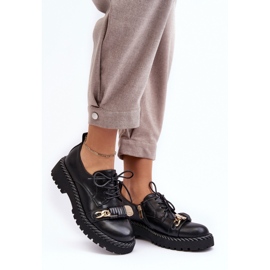 S.Barski Schwarze Plateauschuhe für Damen 1