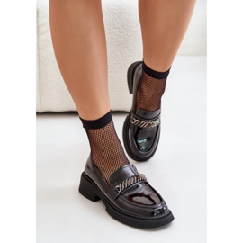 S.Barski Elegante schwarze Damenmokassins 1