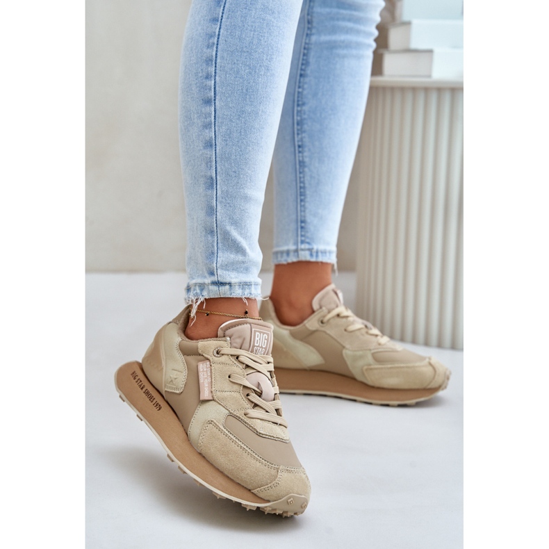 Big Star Beige Plateau-Sportschuhe 1