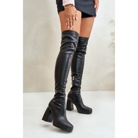 Overknee-Stiefel Schwarz 1