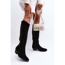 Schwarze Zazoo-Stiefel mit durchbrochenem Obermaterial 2