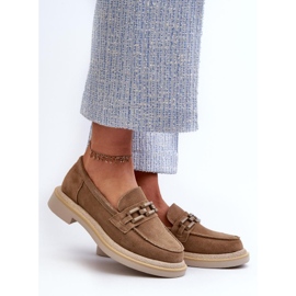 S.Barski Braune flache Mokassins für Damen 1