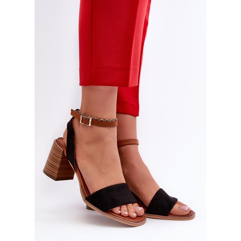 Damen-Sandalen mit hohen Absätzen Schwarz 1