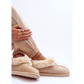 Hellbeige isolierte Damen-Slipper 2