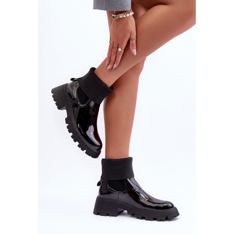 Step in style Chelsea-Stiefel Modell Pavo DES925M Black Lakier – Treten Sie ein mit Stil schwarz 2