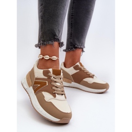 Braune Plateau-Sportschuhe 1