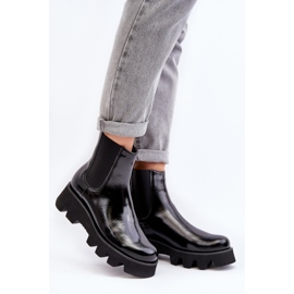 Flache Damen-Stiefeletten von Laura Messi in Schwarz 1