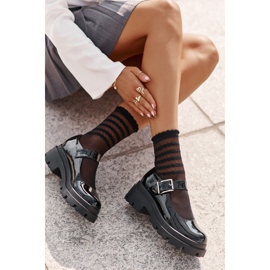 Damen-Lackschuhe mit schwarzer Lakier-Schnalle 1